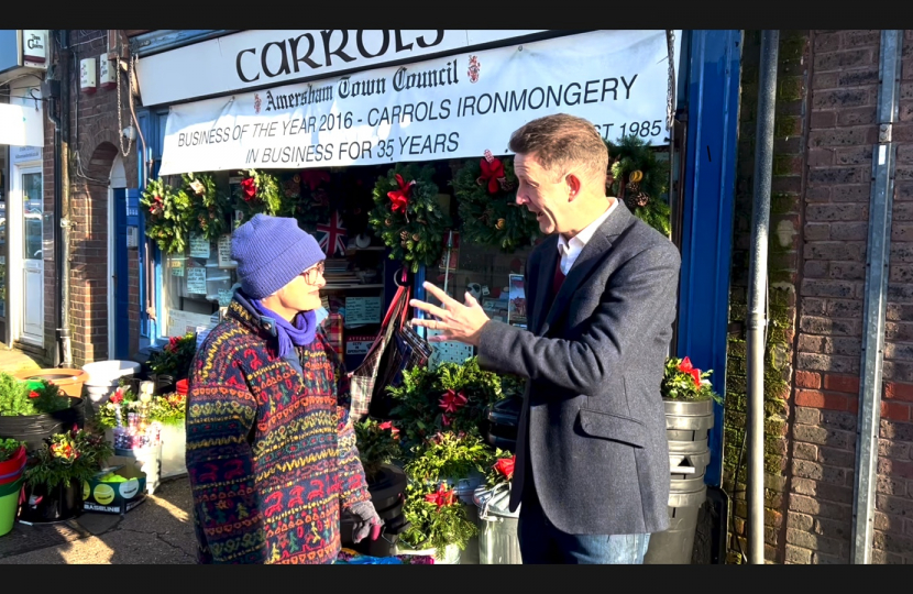 Gareth visits small businesses in Amersham