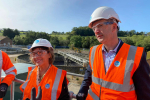 Gareth with Environment Minister Rebecca Pow MP at the Thames Water sewage treatment works